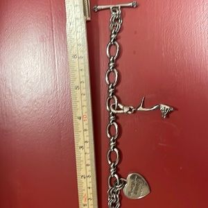 Juicy Coulture Heart Starter Charm Bracelet G&P lll with couture shoe charm